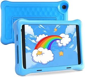 Okaysea Kids' Tablet 8-inch Tablet,2GB RAM 32GB ROM Android 12.0,1280 * 800 HD Display,4000mAh,Parental Controls, Bluetooth,WiFi, Dual Camera, Shockproof Stand Protective case (Blue)