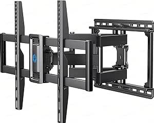 Pipishell Full Motion TV Wall Mount for 37-75 inch Flat/Curved TVs up to 100lbs, Wall Mount TV Bracket Swivel and Tilt, TV Mount Fits 8/12/16" Wood Studs, Max VESA 600x400mm, PILF3