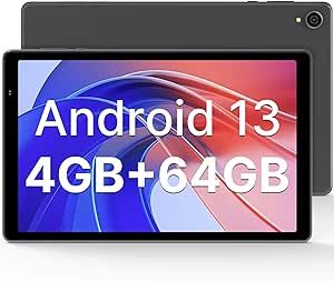 ApoloSign Android 13 Tablet, 10.1-inch Tablet with Octa-core Processor, 4GB RAM, up to 128GB Expand, Long Lasting Battery, and WiFi6, Bluetooth, G-Sensor, Dual Camera, Google Play GMS Certified