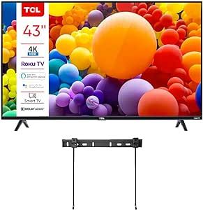 TCL 43-Inch Class 4-Series 4K 2160P LED Smart Roku TV Dual-Band WiFi Works withCompatible with Apple Home Kit | Alexa and Google Assistant(Renewed)