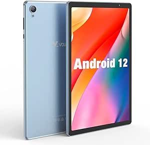VOLENTEX 10 Inch Tablet Android 12 Tablet PC, Tablets with 32GB ROM 2GB RAM 512GB Expand, Quad Core Processor, WiFi 6, 10.1'' IPS HD Display, 6000mAh Battery, Dual Camera,Type C (Silver)