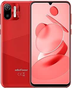 Ulefone Unlocked Smartphone, Note 6 Unlocked Cell Phones, Android 11 Triple Card Slots, 6.1" IPS Full-Screen, Dual 3G Cell Phone Unlocked, 32GB 3300mAh, Face Recognition GPS Cheap Phones - Red