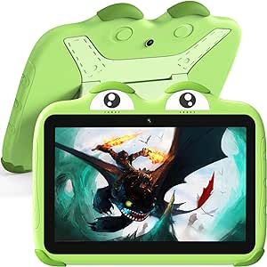 Kids Tablet for Kids 10 inch Toddler Tablet for Toddlers Tablets with Case 64GB Children's Tablet Android Kids Learning Tablet for Toddler Boys Tablet Wifi Parental Control Dual Camera Netflix (Green)