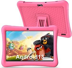 Fivahiva 10 Inch Tablet Android 13,Tablet for Kids 3-12,Large 10.1''IPS FHD Display Tablet PC 32 GB with WiFi, Dual Camera, Bluetooth,Google GMS Certified,6000mAh Battery