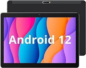 Dragon Touch Max10 10 inch Android Tablets, 32GB Storage, 256GB Expandable Storage, Android 12, 3GB RAM, Quad-Core Processor, HD IPS Display, 5G WiFi, USB Type C Port (2023 Release)