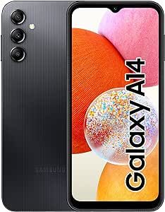 SAMSUNG Galaxy A14 (SM-A145F/DS) Dual SIM,128GB + 4GB, Factory Unlocked GSM, International Version (Ring Grip Case Bundle) - No Warranty - (Black)