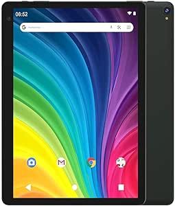 Android Tablet, 10 inch Tablets, 2GB+32GB Computer Tablet Support 512GB Expand, 2MP + 8MP Camera, IPS Screen, WiFi, Bluetooth, 6000mAh, Google GMS Certified Tableta Black