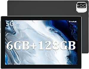 10 inch Tablets, Android 11.0 Tablets, 6GB+128GB, 512GB Expand, Quad-Core, Dual Camera, HD Touch Screen, BT, Wi-Fi 6, Google GMS