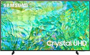SAMSUNG 43" Class Crystal UHD CU8000 Series PurColor Object Tracking Sound Lite Q-Symphony Motion Xcelerator Ultra Slim Solar Remote Smart TV with Alexa Built-in (UN43CU8000, 2023 Model) (Renewed)
