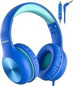 Kids Headphones with MIC, Over-ear, 85/94dB Safe Volume Limit, Sharing Function, HD Sound, Headphones for School, Toddler, Headset for On-line Study, Travel