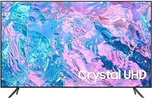 SAMSUNG 75-Inch Class Crystal UHD CU7000 Series PurColor, Object Tracking Sound Lite, Q-Symphony, 4K Upscaling, HDR, Gaming Hub, Smart TV with Alexa Built-in (UN75CU7000, 2023 Model)